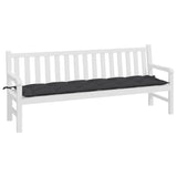 VIDAXL Garden Bench Blaža 200x50x7 cm tkanina črna