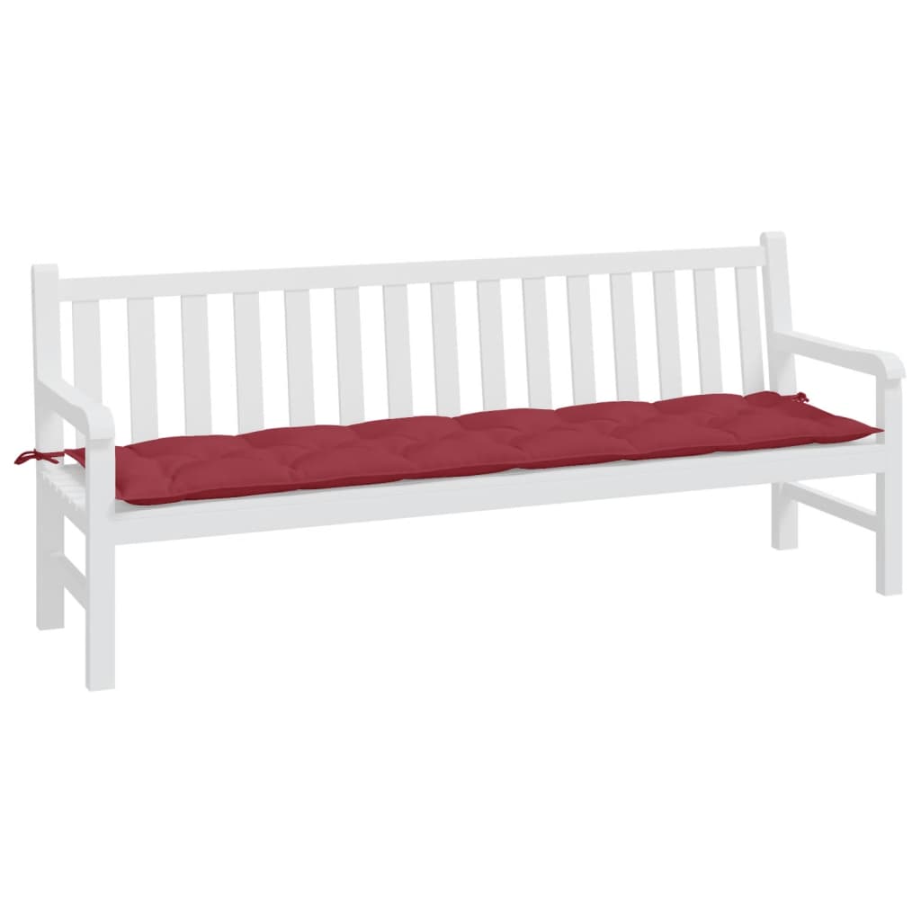 Vidaxl Garden Bench Cushion 200x50x7 CM Oxford Fabric Wine Red