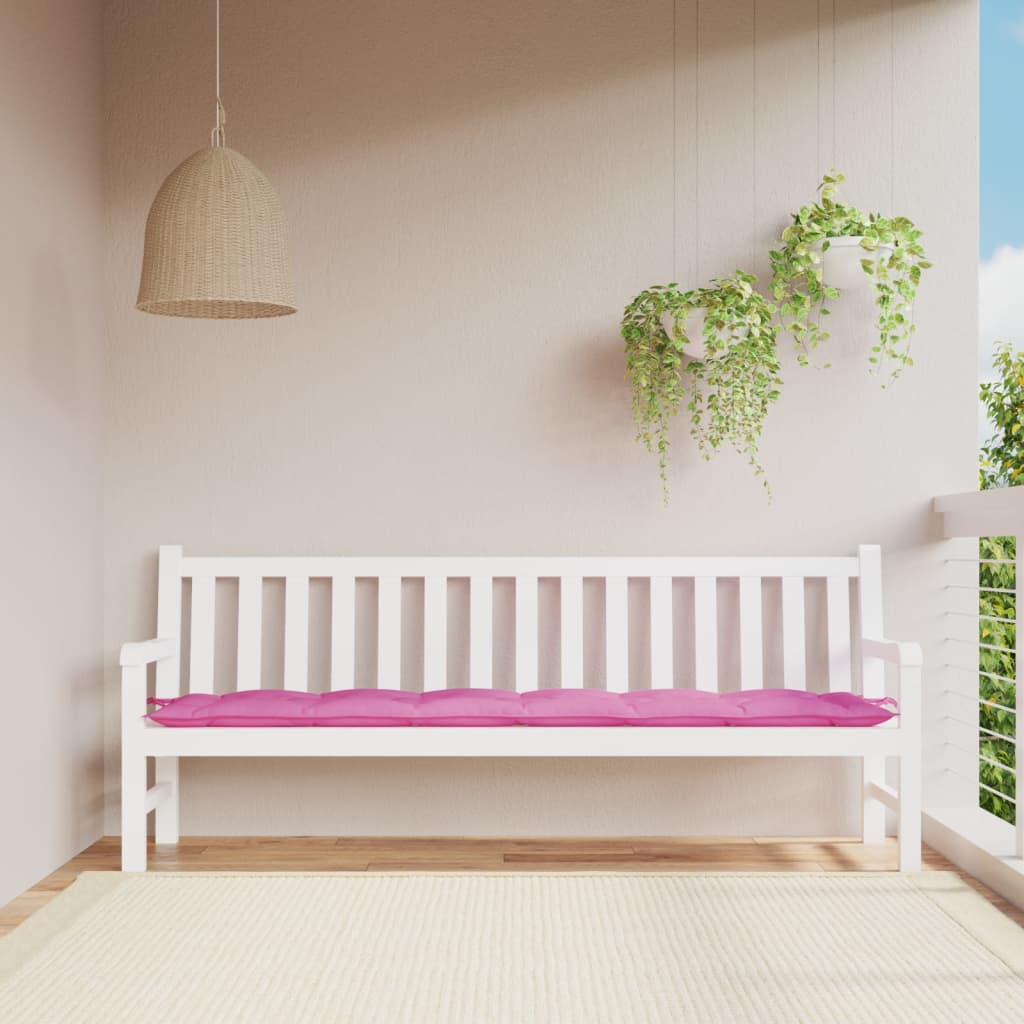 Vidaxl Garden Bench Kissen 200x50x7 cm Stoff rosa