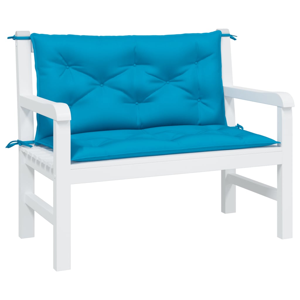 Vidaxl Garden Bench Poduszki 2 St 100x50x7 cm Oxford Fabric Light Blue