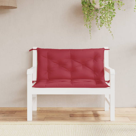 Vidaxl tuinbankkussens 2 st 100x50x7 cm oxford stof wijnrood