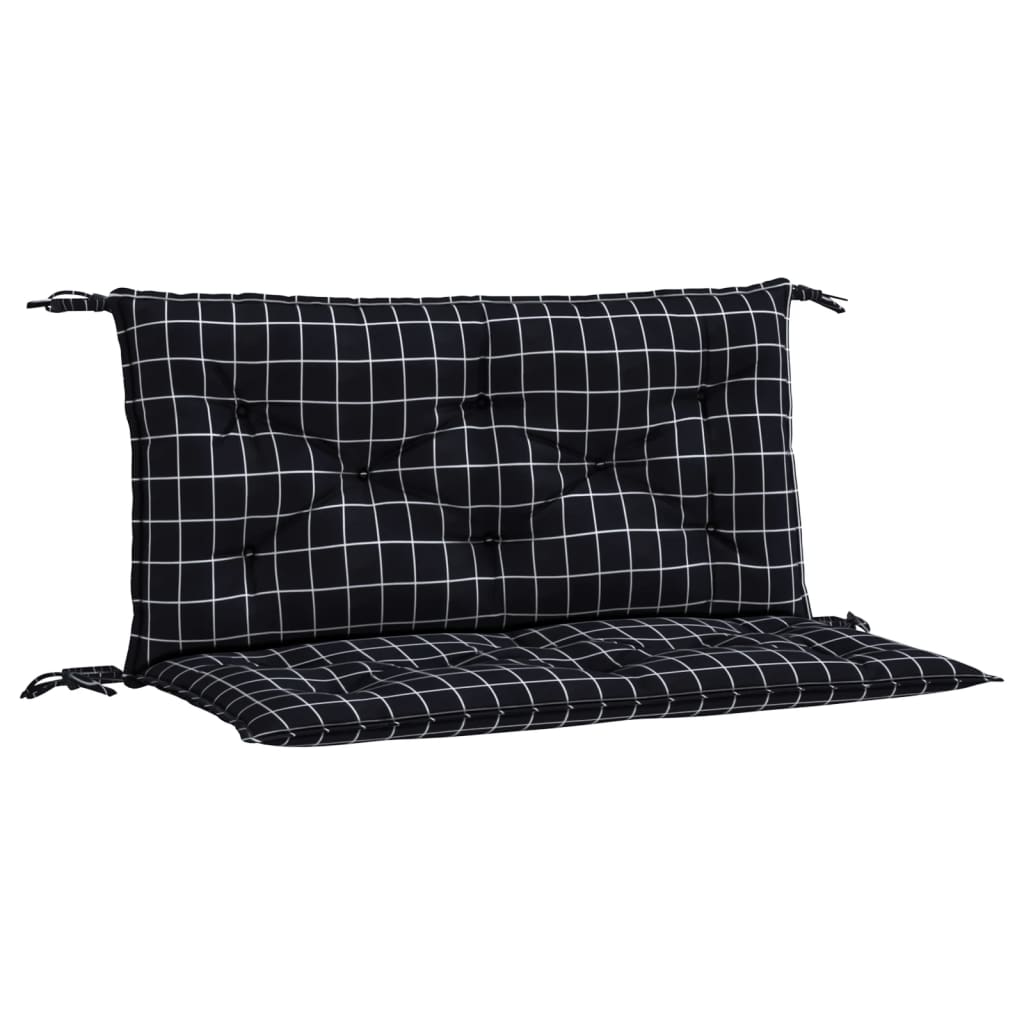 Vidaxl Garden Banch Cushions 2 Stedman Pattern 100x50x7 Cm Black