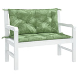 Vidaxl Garden Bench Puder 2 stk. Bladmønster 100x50x7 cm stof