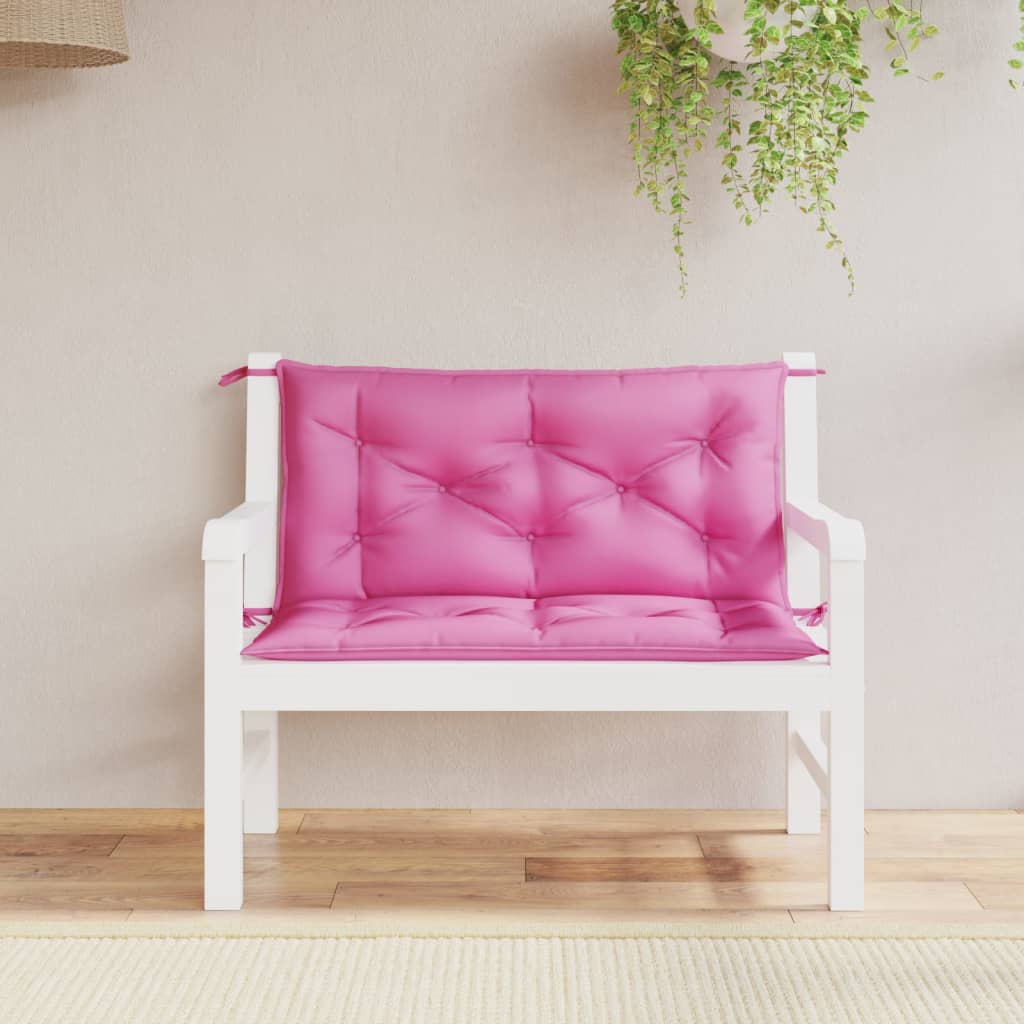 VidaXL Garden bench cushions 2 st 100x50x7 cm Fabric pink