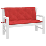 VIDAXL Garden Bench blazine 2 PCS 120x50x7 cm Oxford tkanina rdeča