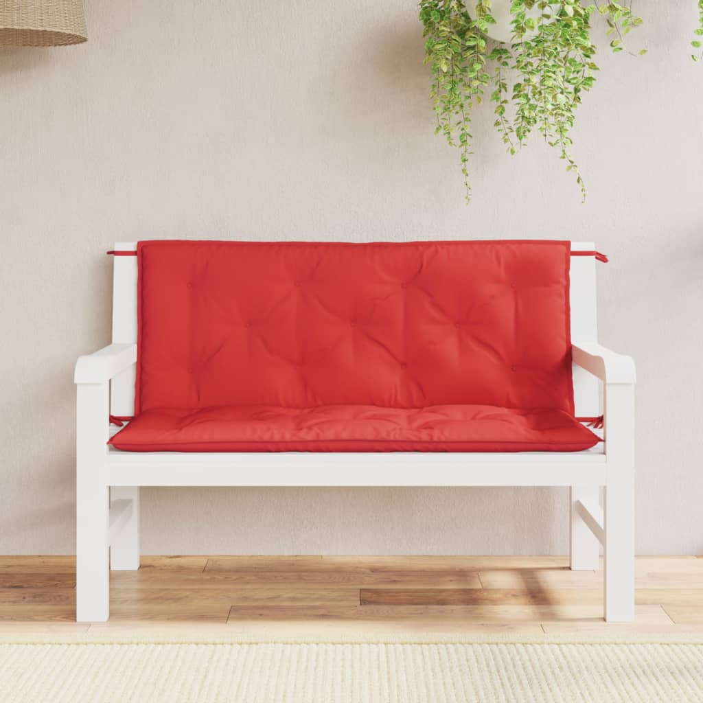 VIDAXL Garden Bench blazine 2 PCS 120x50x7 cm Oxford tkanina rdeča