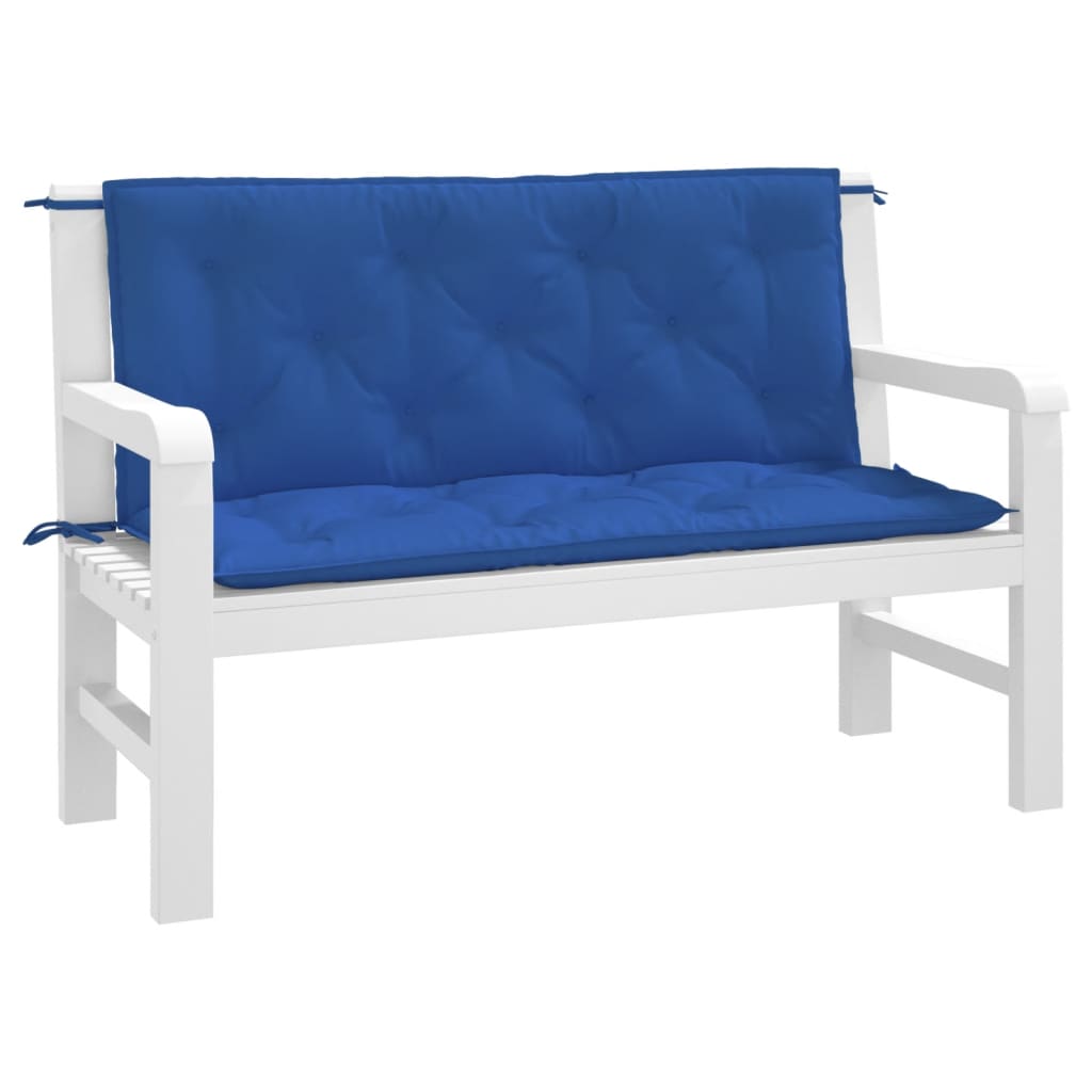 Vidaxl Garden Bench Puter 2 PCS 120x50x7 CM Oxford Fabric Blue