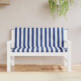 Vidaxl Garden Bench Cushions 2 St Striped 120x50x7 CM tela blanca y azul