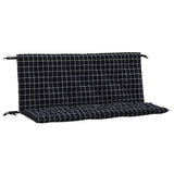 VidaXL Garden bench cushions 2 stedman pattern 120x50x7 cm fabric black