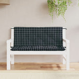 VidaXL Garden bench cushions 2 stedman pattern 120x50x7 cm fabric black