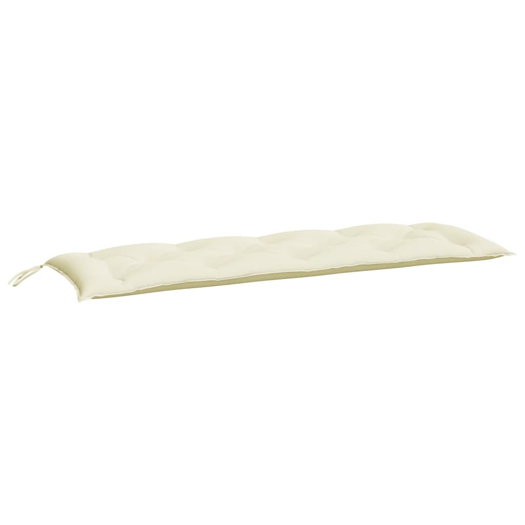 Vidaxl tuinbankkussens 2 st 150x50x7 cm oxford stof crèmewit