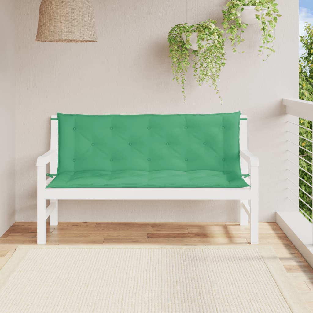 Vidaxl Garden Bench Puder 2 St 150x50x7 cm Oxford Stof grøn