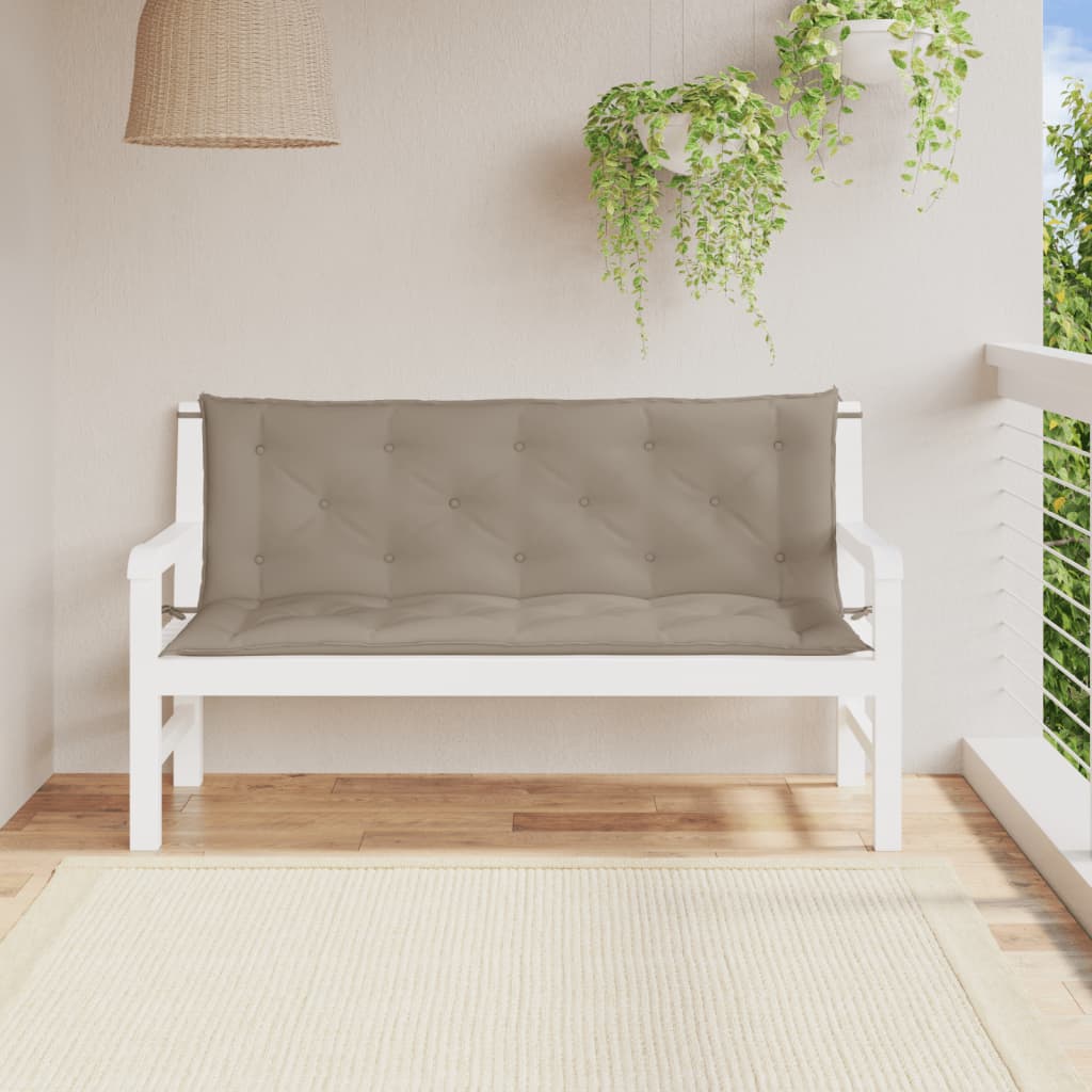 Vidaxl Garden Bench Poduszki 2 ST 150x50x7 CM Oxford Fabric Taupe