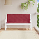 Vidaxl Garden Bench Puter 2 St 150x50x7 cm Oxford Fabric Wine Red