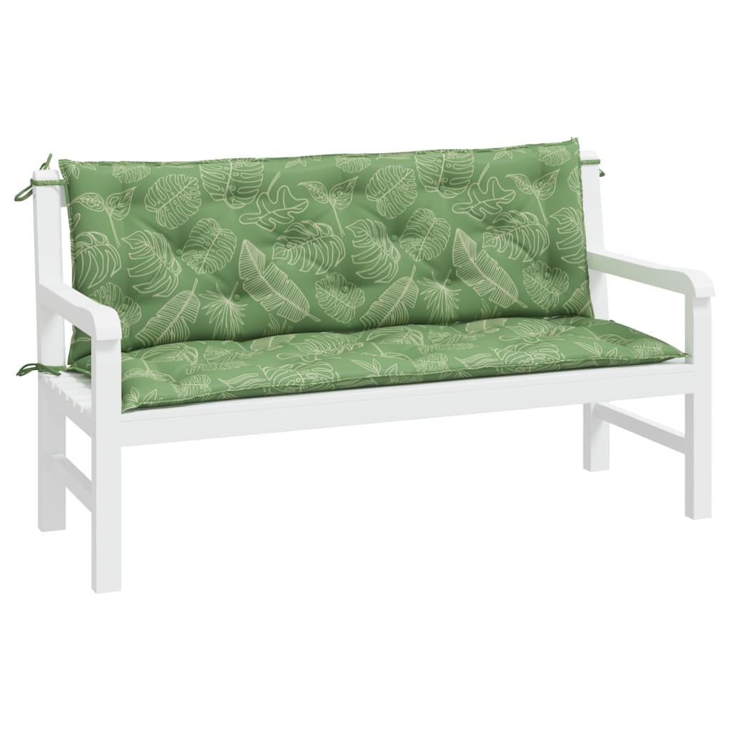 VIDAXL Garden Bench blazine 2 PCS LIST Vzorec 150x50x7 cm tkanina