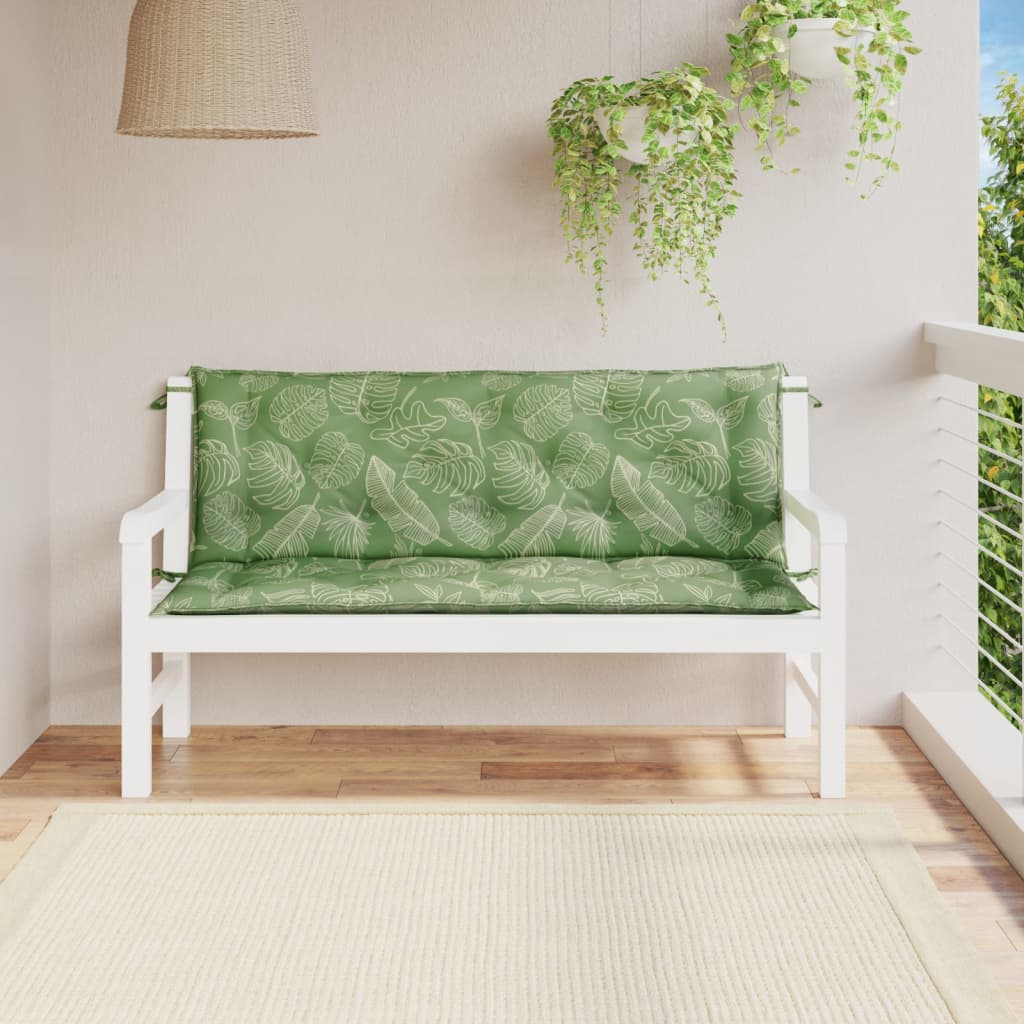 VIDAXL Garden Bench blazine 2 PCS LIST Vzorec 150x50x7 cm tkanina