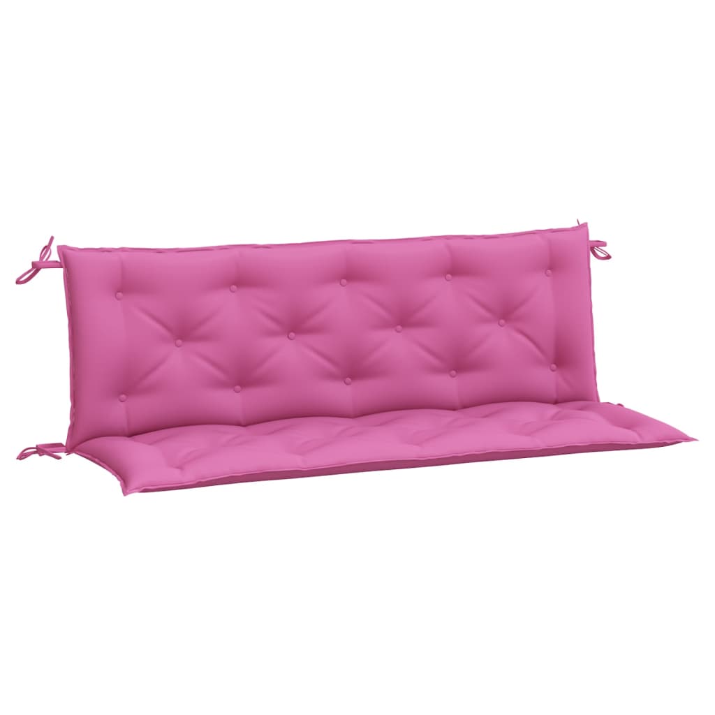 Vidaxl Gaartbank Këssen 2 15 150x50x7 cm Stoff rosa