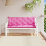 Vidaxl Gaartbank Këssen 2 15 150x50x7 cm Stoff rosa