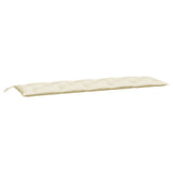 Vidaxl tuinbankkussens 2 st 180x50x7 cm oxford stof crèmewit