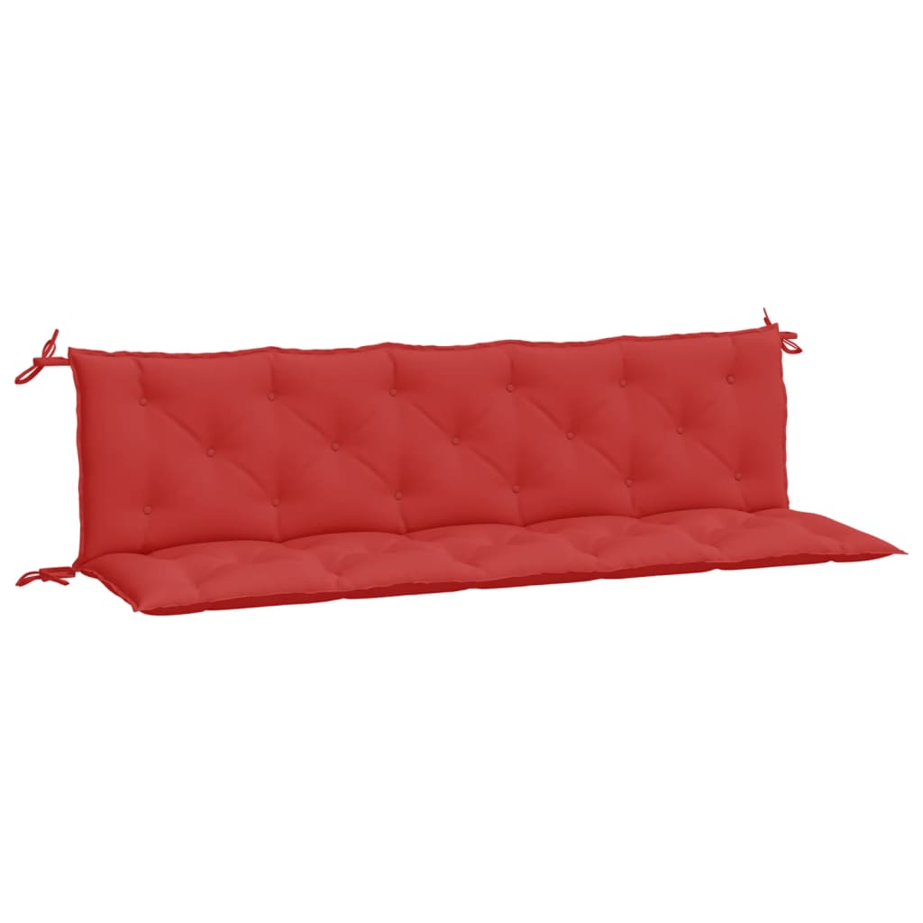 VIDAXL Garden Bench blazine 2 PCS 180x50x7 cm Oxford tkanina rdeča