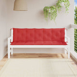 VIDAXL Garden Bench blazine 2 PCS 180x50x7 cm Oxford tkanina rdeča