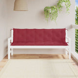 Vidaxl Gartenbank Kissen 2 Stcs 180x50x7 cm Oxford Stoff Wein rot