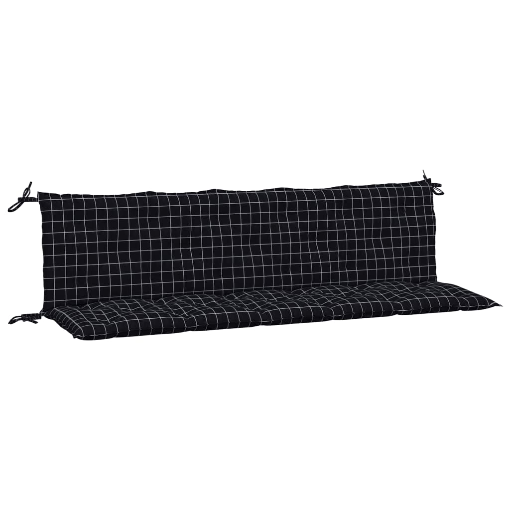 VIDAXL Garden Bench blazine 2 St Oxford tkanine dvom vzorec črne barve