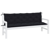 VIDAXL Garden Bench blazine 2 St Oxford tkanine dvom vzorec črne barve