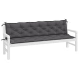 VIDAXL Garden Bench blazine 2 St 200x50x7 cm Oxford tkanina antracit -Racite