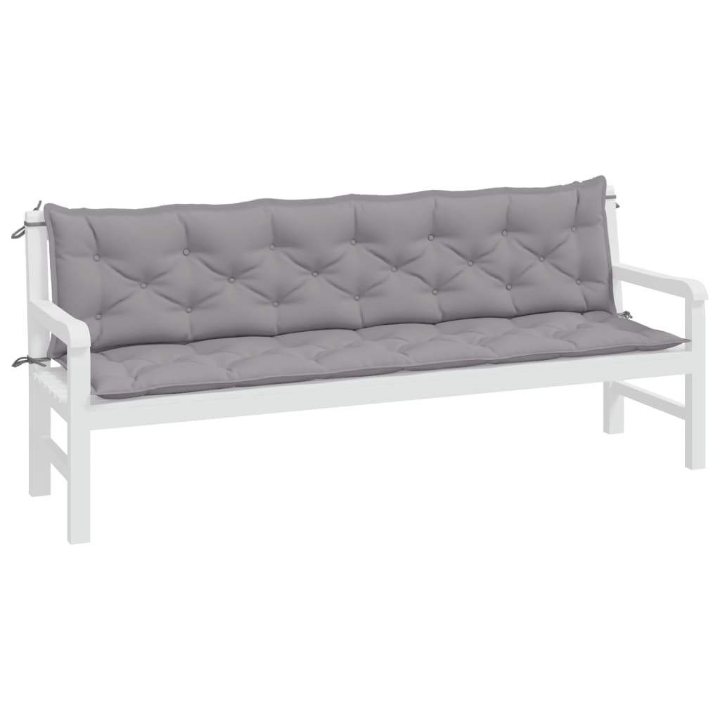 VIDAXL Garden Bench Blaphions 2 St 200x50x7 cm Oxford tkanina siva