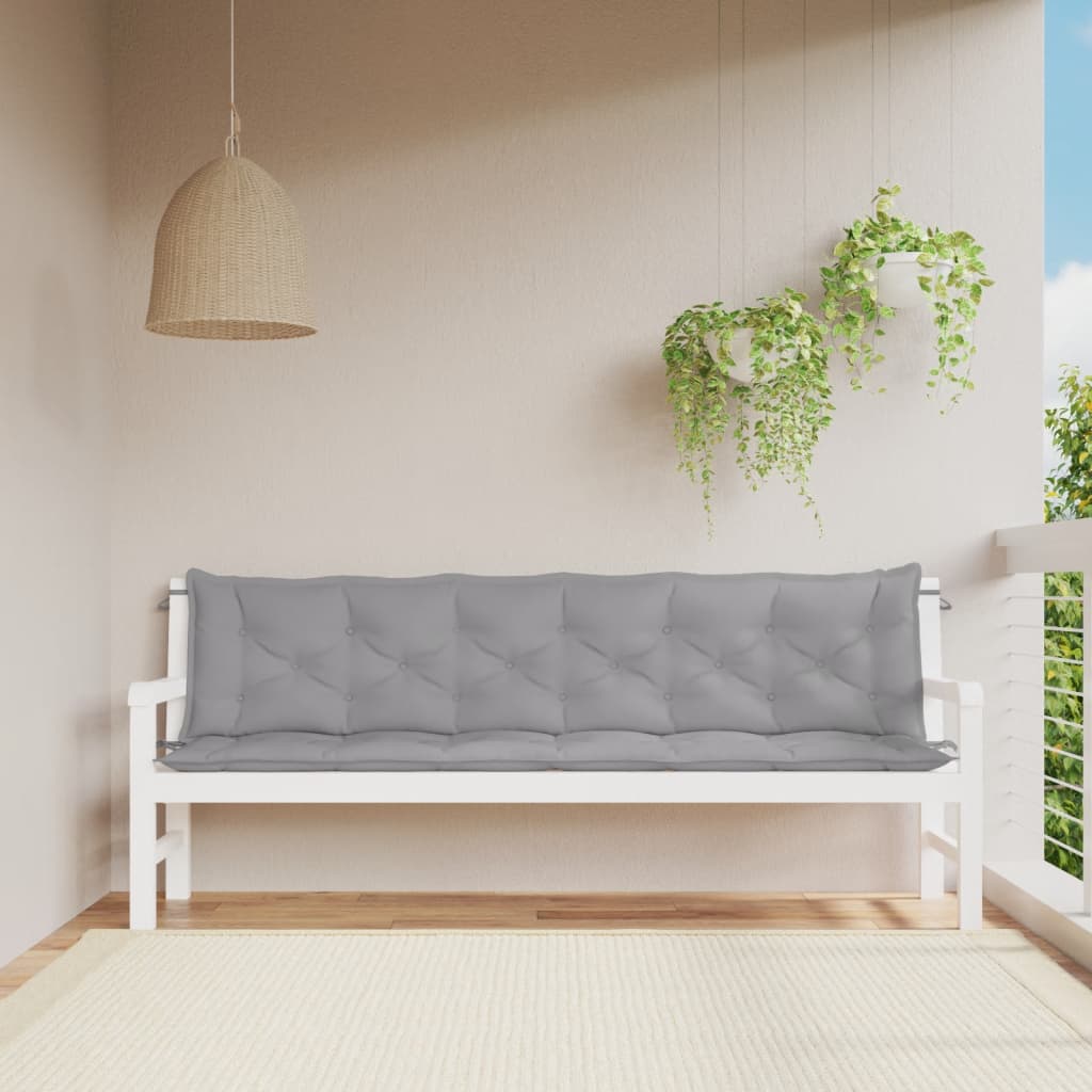 VIDAXL Garden Bench Blaphions 2 St 200x50x7 cm Oxford tkanina siva