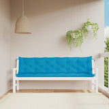 Vidaxl Garden Bench Cushions 2 St 200x50x7 cm tessuto oxford azzurro