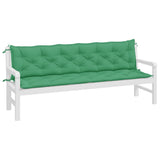 VIDAXL Garden Bench blazine 2 St 200x50x7 cm Oxford tkanina zelena