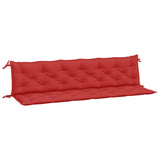 Vidaxl Garden Bench Cushions 2 St 200x50x7 cm tessuto Oxford rosso