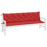 Vidaxl Garden Bench Cushions 2 St 200x50x7 cm tessuto Oxford rosso