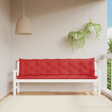 Vidaxl Garden Bench Cushions 2 St 200x50x7 cm tessuto Oxford rosso