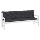 Vidaxl Garden Bench Cushions 2 ST 200x50x7 CM Oxford Fabric Negro