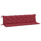 Vidaxl Garden Bench Cushions 2 ST 200x50x7 cm Vino in tessuto Oxford rosso