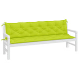 Vidaxl Garden Bench Cushions 2 St 200x50x7 cm tessuto Oxford Verde chiaro