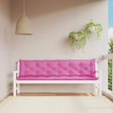 Vidaxl tuinbankkussens 2 st 200x50x7 cm stof roze