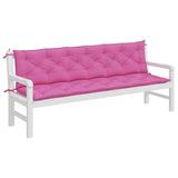 Vidaxl Garden Bench Cushions 2 ST 200x50x7 CM Fabric Pink