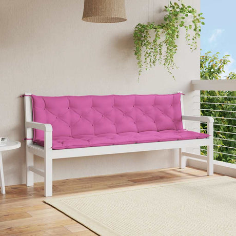 Vidaxl tuinbankkussens 2 st 200x50x7 cm stof roze