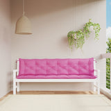 Vidaxl Garden Bench Cushions 2 ST 200x50x7 CM Fabric Pink