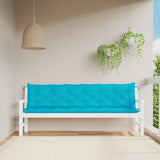 Vidaxl Garden Bench Cushions 2 St 200x50x7 cm tessuto turchese