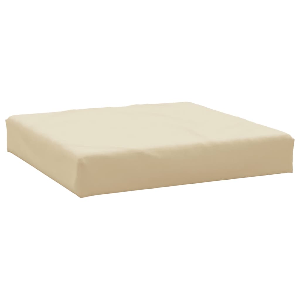 Vidaxl Pallet Cuscino 60x60x8 cm Tessuto oxford beige