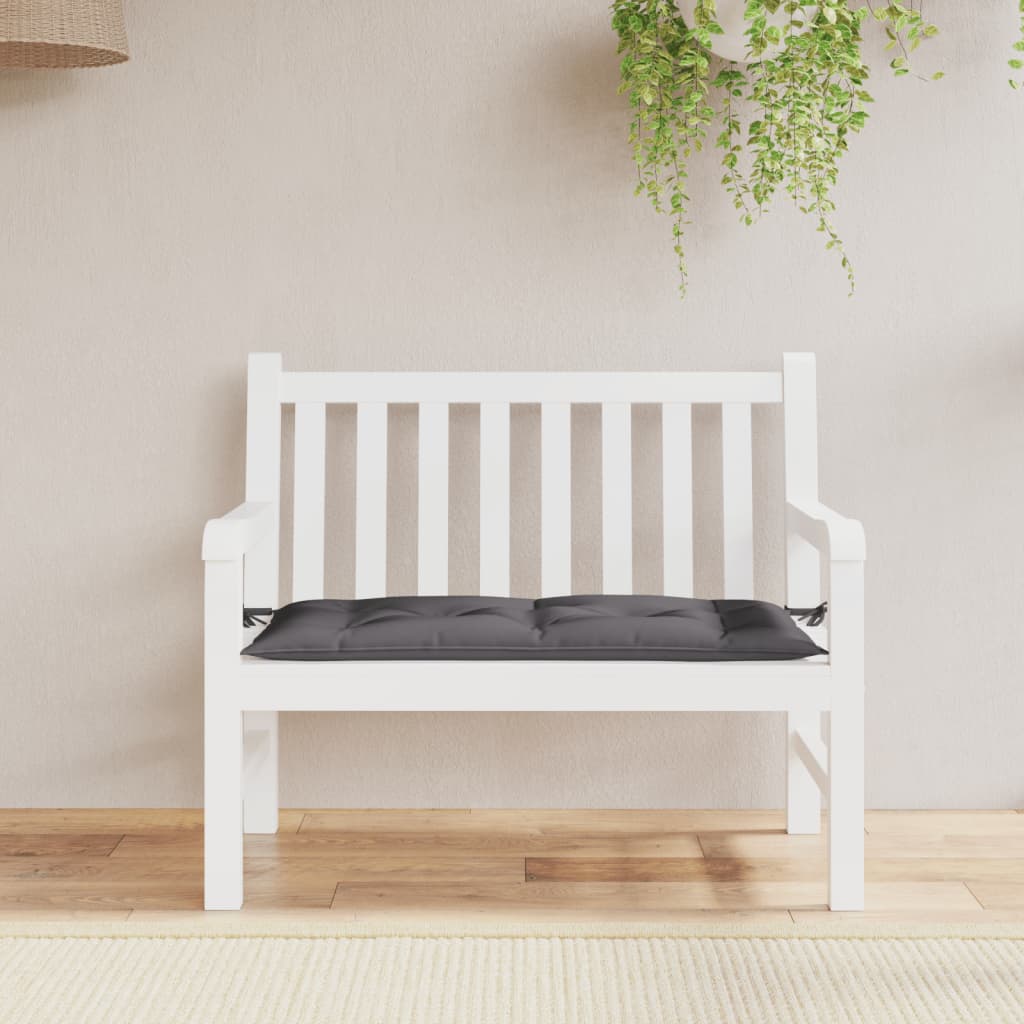 Vidaxl Garden Bench polštář 110x50x7 cm oxford tkanin antracita -obložený