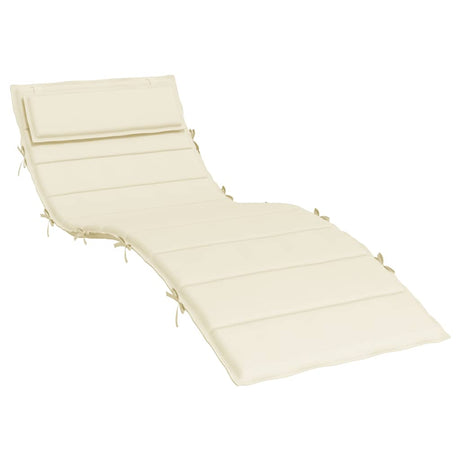 Vidaxl ligbedkussen 180x60x4 cm oxford stof crèmekleurig