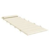 Vidaxl ligbedkussen 180x60x4 cm oxford stof crèmekleurig