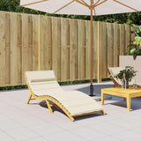 Vidaxl ligbedkussen 180x60x4 cm oxford stof crèmekleurig