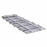 Vidaxl zon loungerkussen geruit grijs 178 x 60 x 4 cm oxford stof